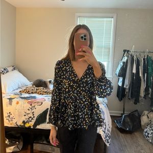 COPY - Loft Top - floral peplum